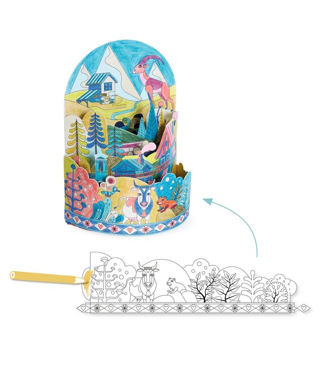 Djeco | 3D Colouring | On top…of the World | 8+