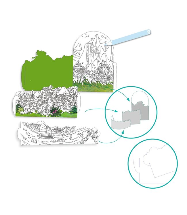 Djeco | 3D Colouring | On top… of my Island | 8+