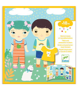 Djeco Djeco | Thick and Removable Stickers | Aankleden | +18 maanden