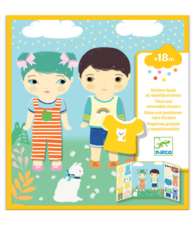 Djeco | Thick and Removable Stickers | Aankleden | +18 maanden