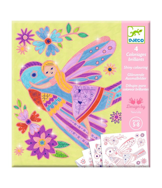 Djeco | Shiny Colouring | Little Wings | 5-8 jaar