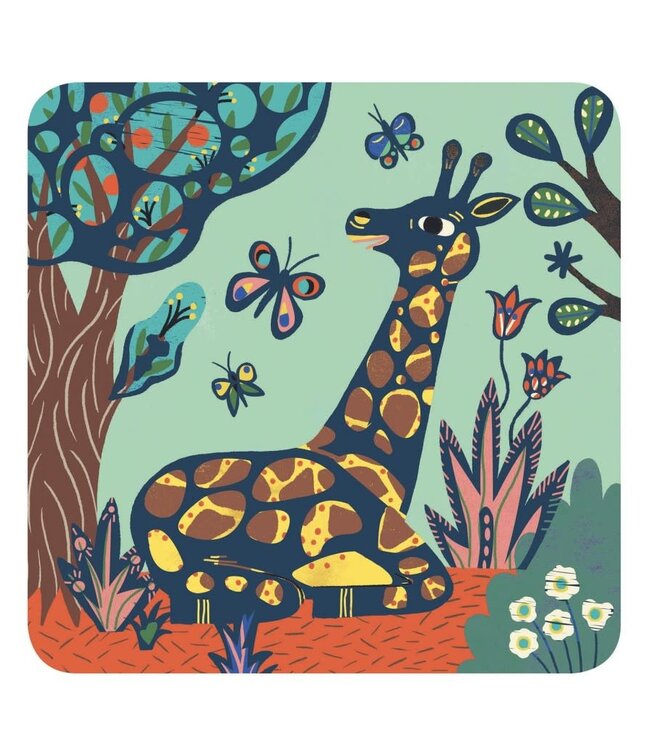 Djeco | Scratch Cards | 4 delig | Grote Beesten | 3 - 6 jaar