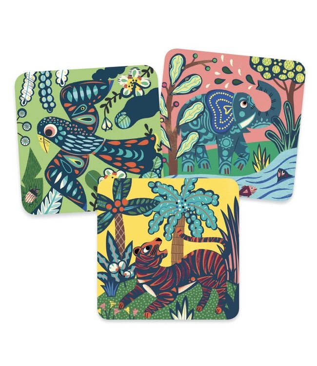 Djeco | Scratch Cards | 4 delig | Grote Beesten | 3 - 6 jaar