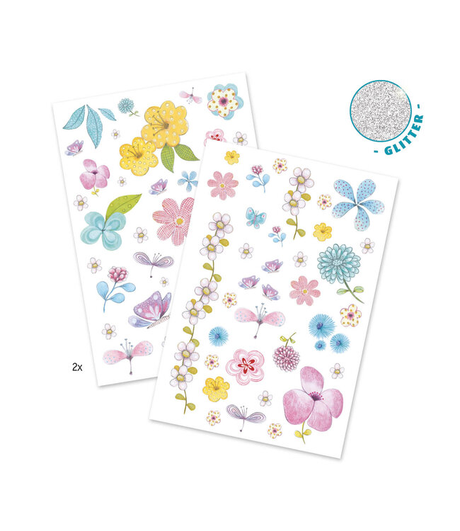 Djeco | Body Art | Tattoos | Glitter | Fair Flowers of the Field | 3+