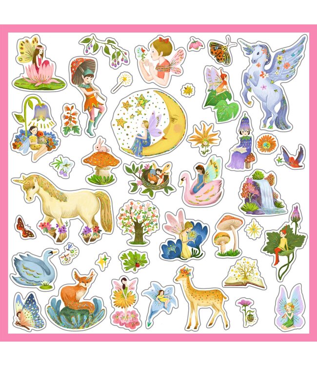 Djeco | Metallic Stickers | Fantasy | 160 stuks | 4+