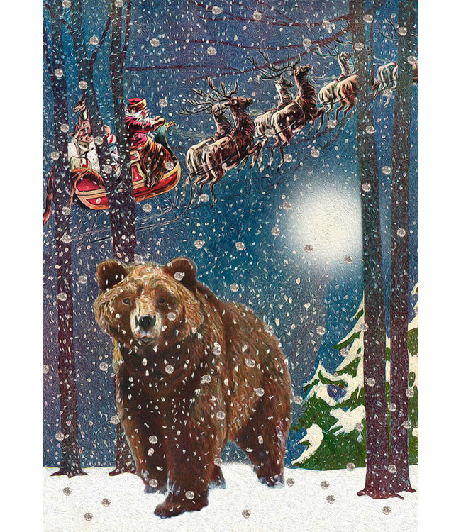 Madame Treacle | Christmas Glitter Card | Snowy Wood