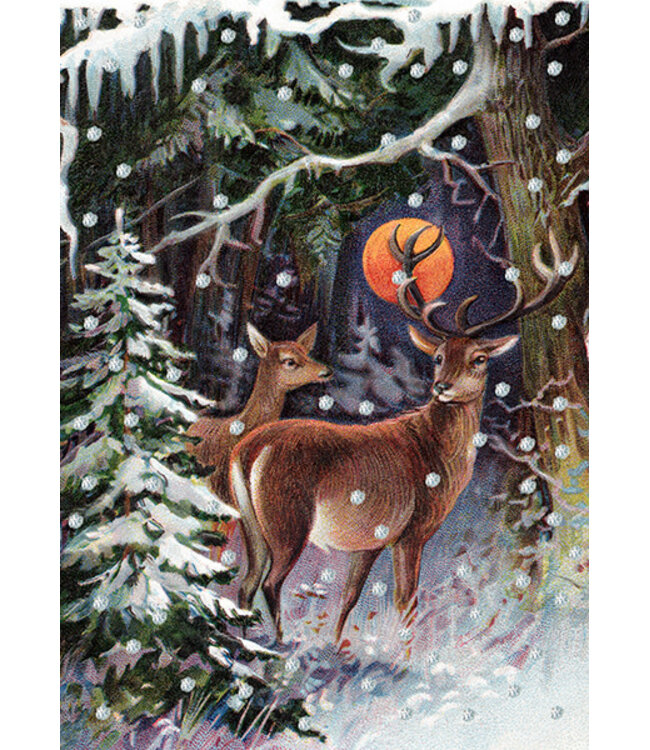 Madame Treacle | Christmas Glitter Card | Winter Night