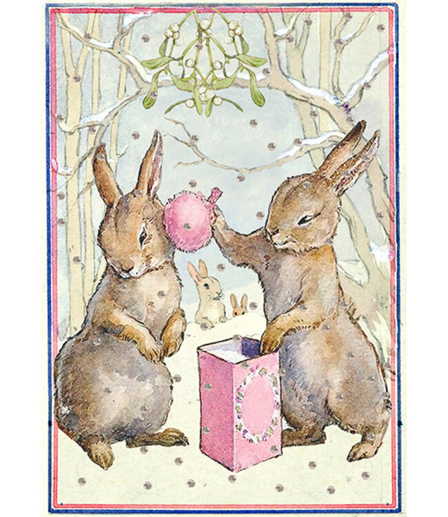 Madame Treacle | Christmas Glitter Card | Pink Puff