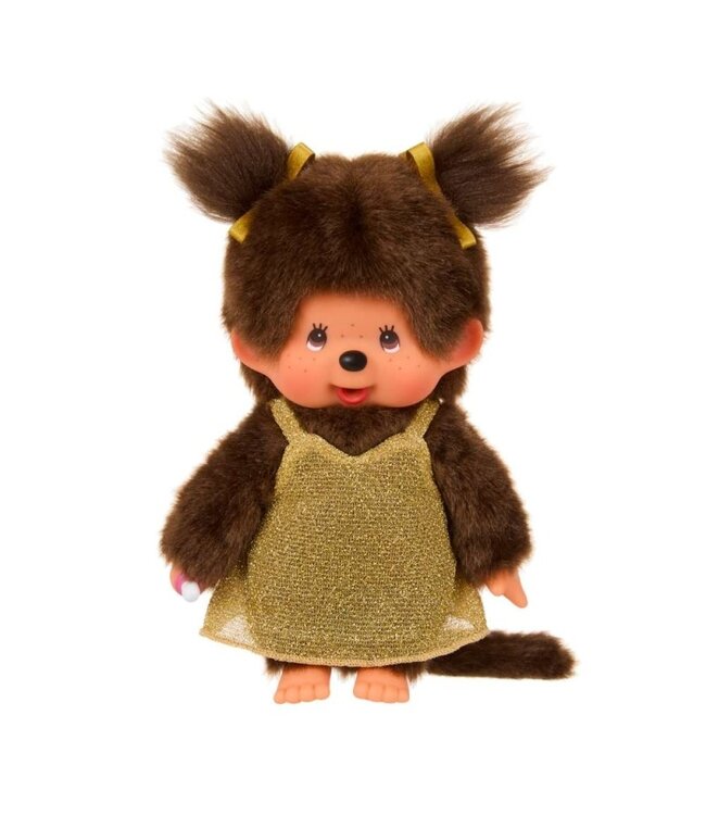 Monchhichi | 20 cm | Gouden Glitterjurk | 2+