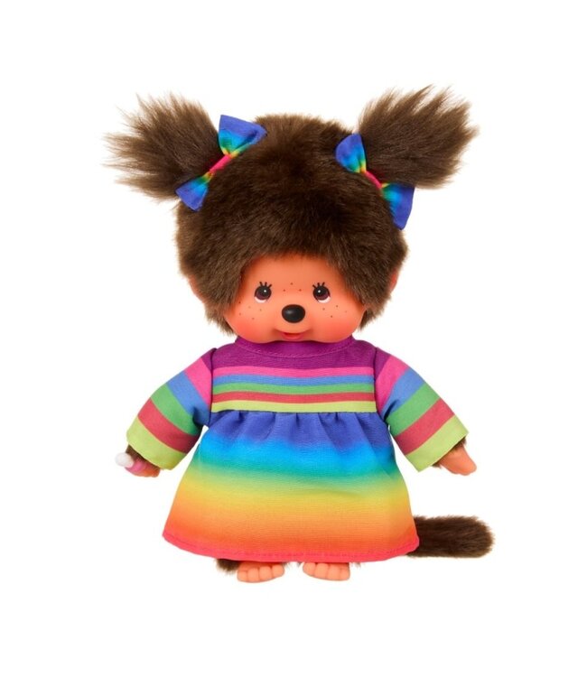 Monchhichi | 20 cm | Regenboogjurk | 2+