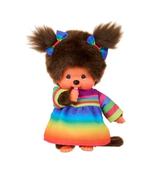 Monchhichi | 20 cm | Regenboogjurk | 2+