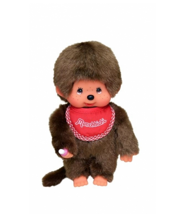 Monchhichi | Jongen met Rode Slab | 20 cm | 2+