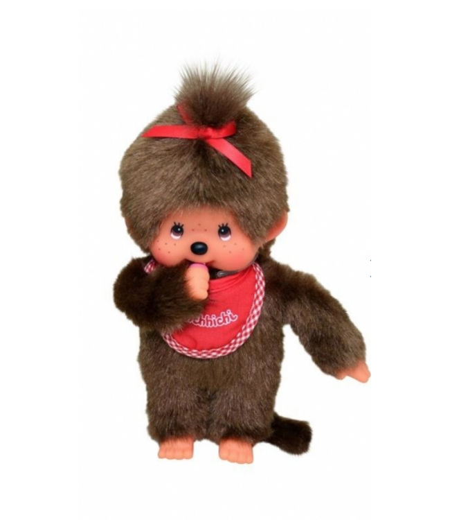 Monchhichi | Jongen met Rode Slab | 20 cm | 2+