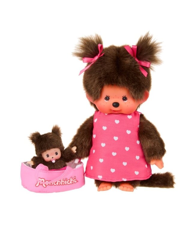 Monchhichi | 20 cm | met Bebichhichi | in Draagmand | 2+