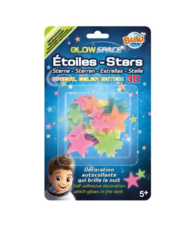 Buki | Glow in the Dark | Glow Space | Sterren 3D | Multicolour | 5+