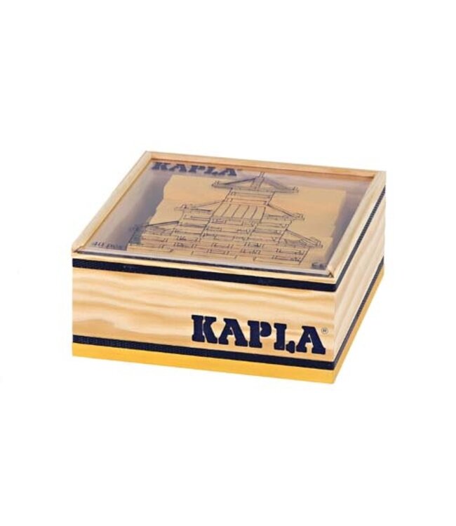 Kapla | Houten Speelgoed | Kabouterplankjes | 40 stuks | Geel