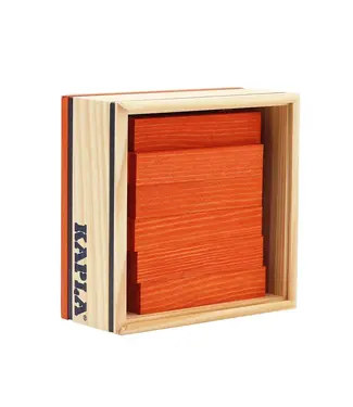 Kapla Kapla | Houten Speelgoed | Kabouterplankjes | 40 stuks | Oranje