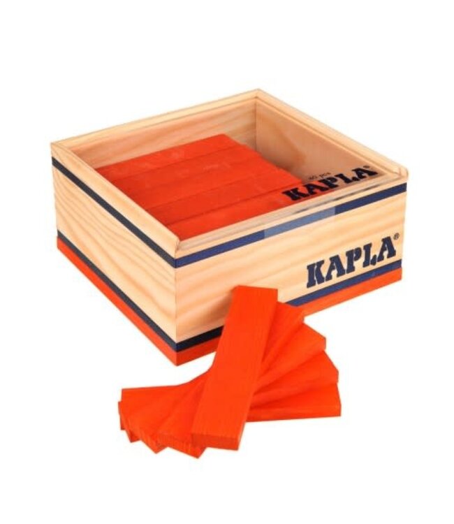 Kapla | Houten Speelgoed | Kabouterplankjes | 40 stuks | Oranje