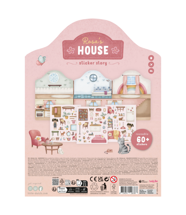 Little Dutch | Stickerboek | Rosa's House | Sticker Story 3+