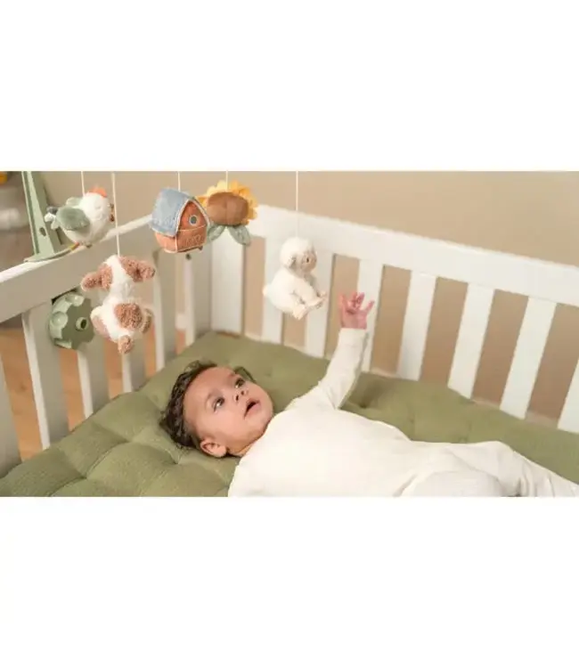 Little Dutch | Kunststof Boxmobiel met Ronddraaiend Muziekdoosje | Little Farm | 0+