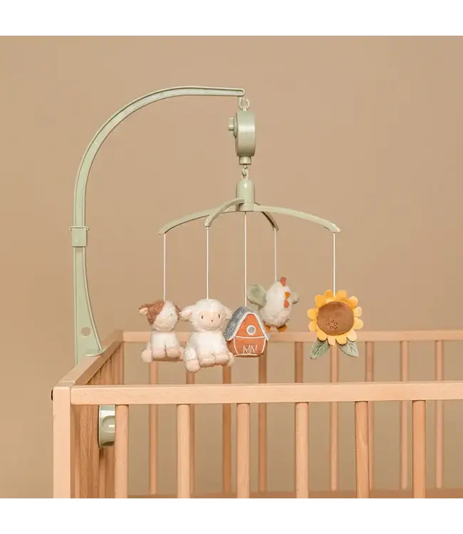 Little Dutch | Kunststof Boxmobiel met Ronddraaiend Muziekdoosje | Little Farm | 0+