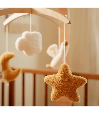 Little Dutch Little Dutch | Houten Boxmobiel met Ronddraaiend Muziekdoosje | Newborn Naturals | 0+