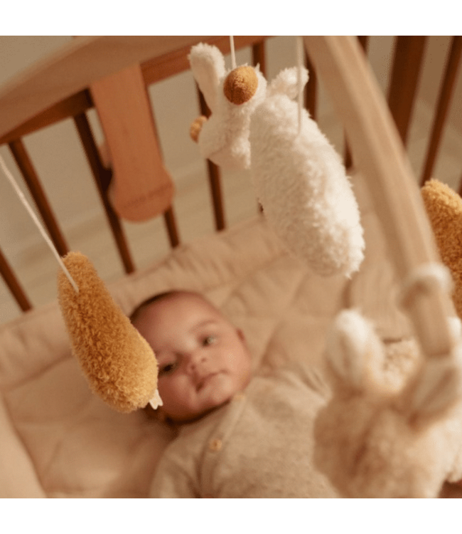 Little Dutch | Houten Boxmobiel met Ronddraaiend Muziekdoosje | Newborn Naturals | 0+