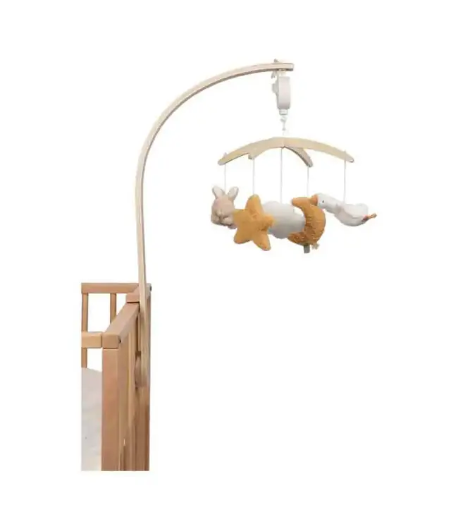 Little Dutch | Houten Boxmobiel met Ronddraaiend Muziekdoosje | Newborn Naturals | 0+