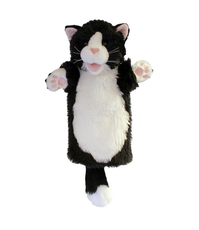 The Puppet Company | Handpop | Long-Sleeved | Black & White Cat | 40 cm