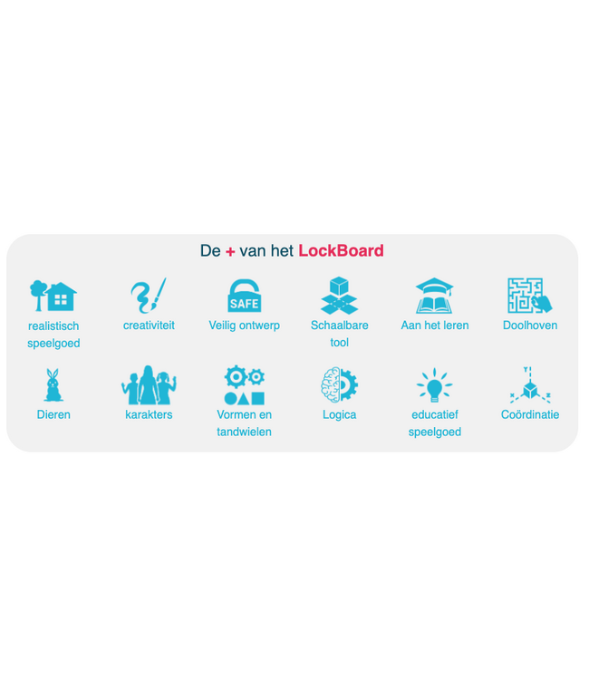 Max and Lea | LockBoard® | 12-in-1 activiteitenbord | 3 - 6 jaar
