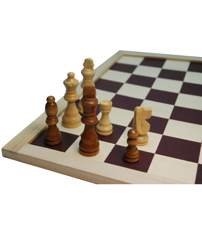 Hotgames | Houten Schaakstukken in Kist | Staunton maat 3 | Koning 7,7 cm