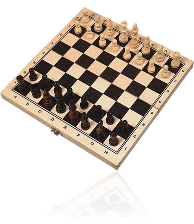 Hotgames | Houten Schaak- en Backgammonspel | Opklapbaar | 8+