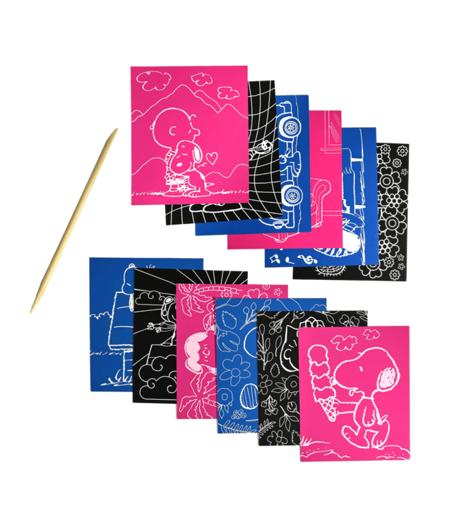 Ooly x Peanuts | Scratch Art Kit | 12 pagina's |  6+