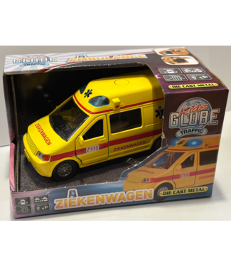 Kids GLobe Kids Globe | Die Cast | Ambulance met licht en geluid | 13 cm | 3+