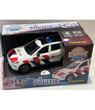 Kids GLobe Kids Globe | Die Cast | Politieauto met licht en geluid | 13 cm | 3+