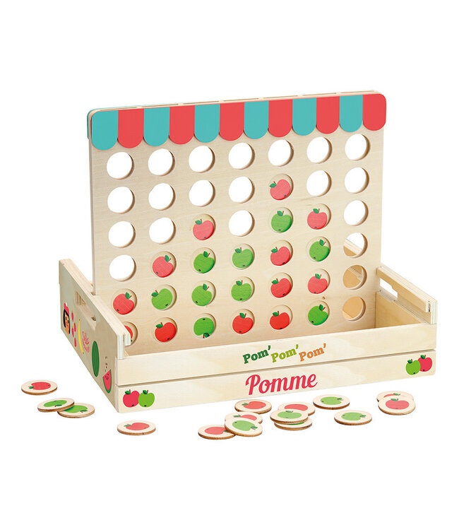 Vilac | 4 op een Rij | Pom om pom Appel | design by Ingela P.Arrhenius | 5+