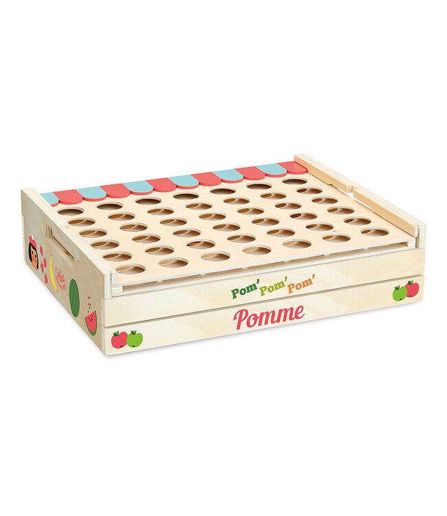 Vilac | 4 op een Rij | Pom om pom Appel | design by Ingela P.Arrhenius | 5+