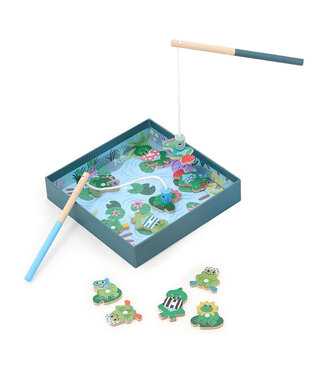 Vilac Vilac | Magnetisch Houten Visspel | Hengelspel | De Kikkers | 2+