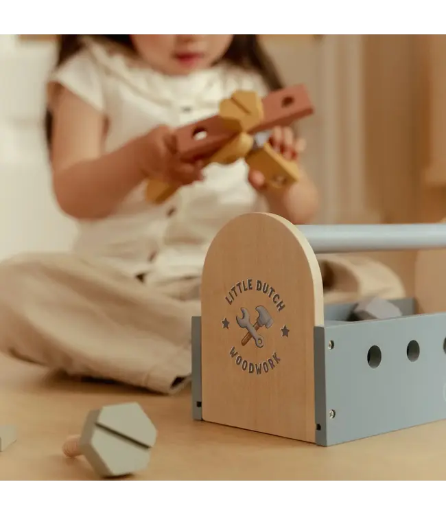 Little Dutch | Houten Gereedschapskist | 12 x 25 x 12 cm | 26 delig | 3+