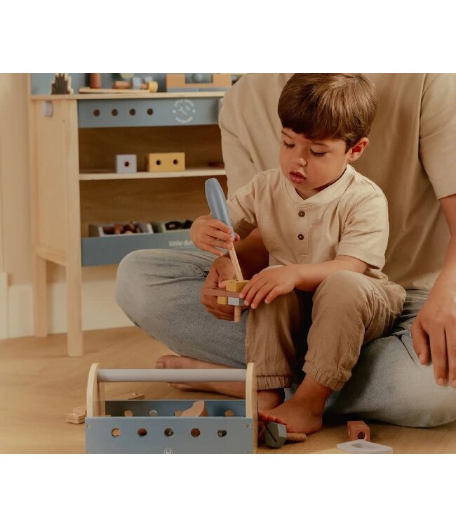 Little Dutch | Houten Gereedschapskist | 12 x 25 x 12 cm | 26 delig | 3+