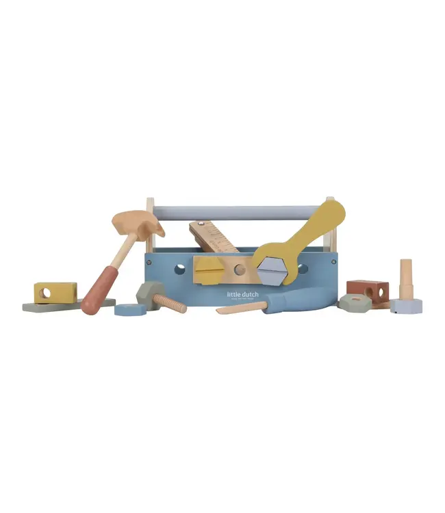 Little Dutch | Houten Gereedschapskist | 12 x 25 x 12 cm | 26 delig | 3+
