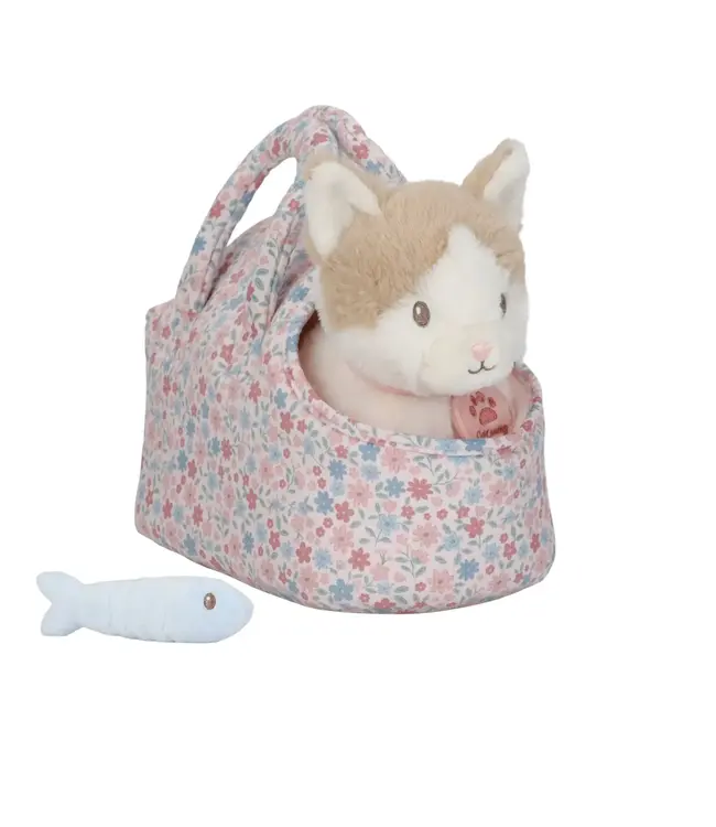 Little Dutch | Poes Marley met Visje | in Stoffen Tas van 22 cm | 0+