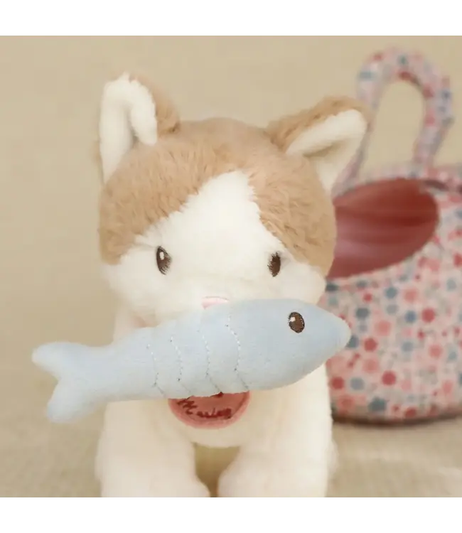 Little Dutch | Poes Marley met Visje | in Stoffen Tas van 22 cm | 0+