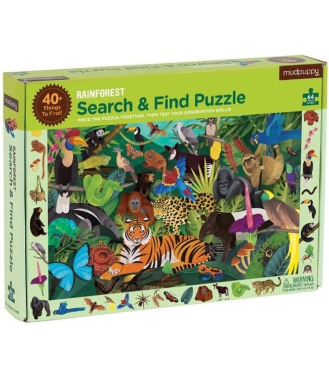 Mudpuppy | Puzzle | Search & Find | Rainforest | 64 delig | 4+