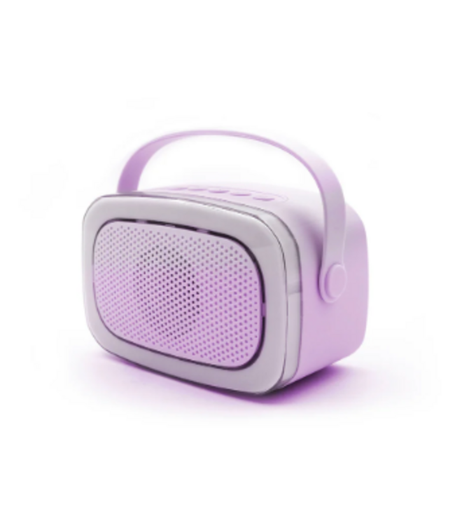 Lalarma | Kids Karaoke | Duo | 2 Bluetooth-microfoons en luidspreker met licht | Paars | 3+