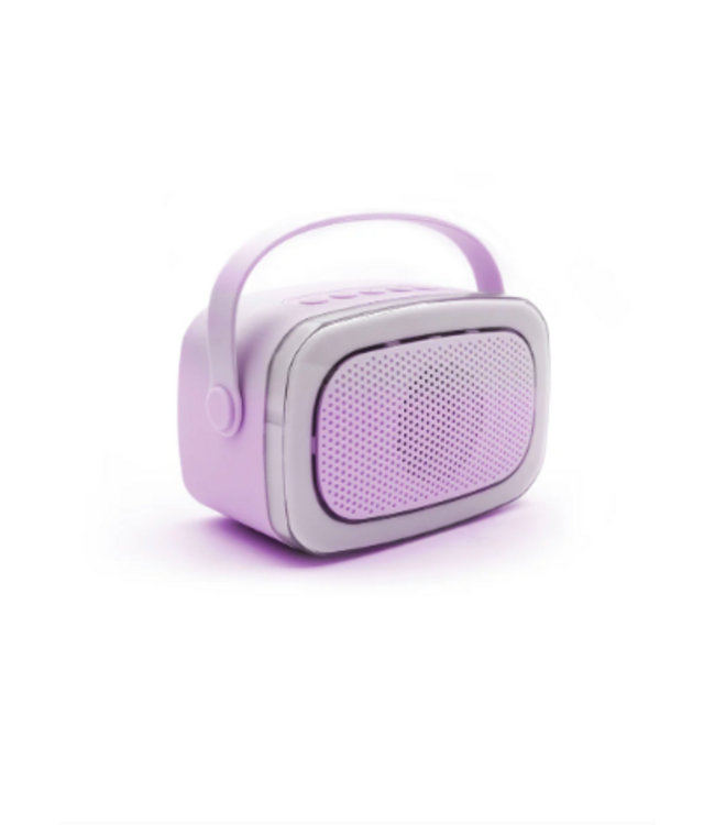 Lalarma | Kids Karaoke | Duo | 2 Bluetooth-microfoons en luidspreker met licht | Paars | 3+