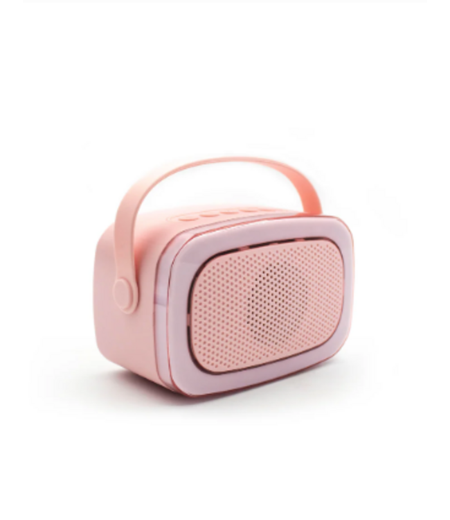 Lalarma | Kids Karaoke | Duo | 2 Bluetooth-microfoons en luidspreker met licht | Roze | 5+