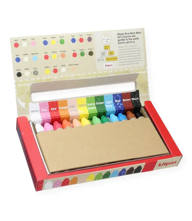 Kitpas | Raamkrijtjes | Raamstiften | Aquarelkrijtjes | 12 kleuren | 3+