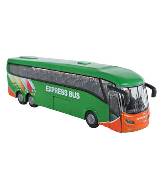 Kids GLobe Kids Globe | Die Cast | Pull Back | Express Bus |  Licht en Geluid | 18 cm  | 3+
