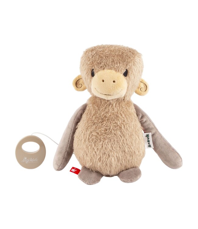 Sigikid | Knuffel inclusief Muziekdoosje met Trekkoord | Monkey | Affi | Melody: Various | 22 cm | 0+